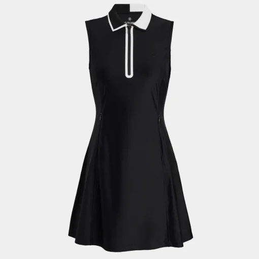 Skorts & Dresses-G/FORE Contrast Collar Tech Nylon Quarter Zip Dress