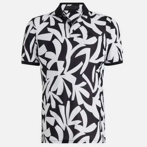 Polos & Shirts-G/FORE Contrast Palm Tech Pique Modern Spread Collar Polo