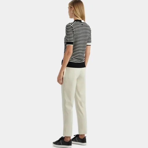 Sweaters-G/FORE Contrast Stripe Merino Wool Short Sleeve Sweater Polo