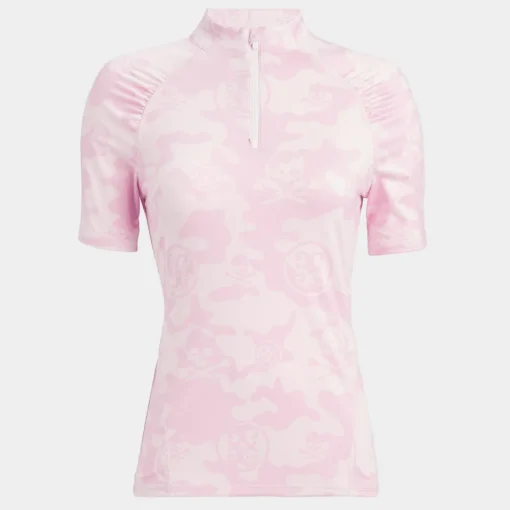 Mid Layers-G/FORE Exploded Camo Tech Jersey Short Sleeve Quarter Zip