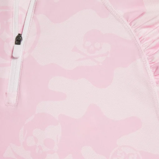 Mid Layers-G/FORE Exploded Camo Tech Jersey Short Sleeve Quarter Zip