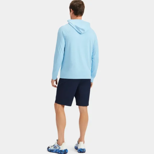 Mid Layers-G/FORE Hooded Luxe Quarter Zip Mid Layer