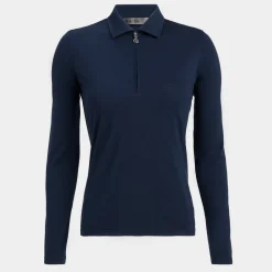 Polos-G/FORE Lightweight Tech Performance Fine Wool Long Sleeve Polo