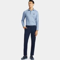 Mid Layers-G/FORE Limited Edition 2024 U.S. Open Rib Gusset Long Sleeve Melange Ice Nylon Sun Shirt