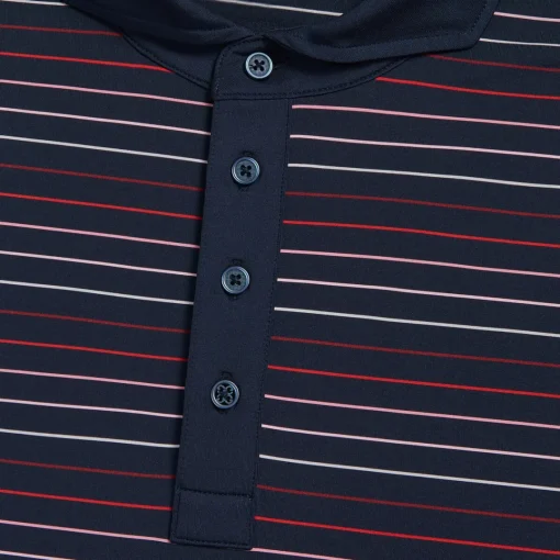 Polos & Shirts-G/FORE Multi Stripe Tech Jersey Modern Spread Collar Polo