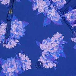 Mid Layers-G/FORE Peony Silky Tech Nylon Ruched Quarter Zip Pullover