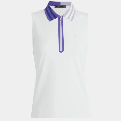 Polos-G/FORE Quarter Zip Tech Pique Sleeveless Polo