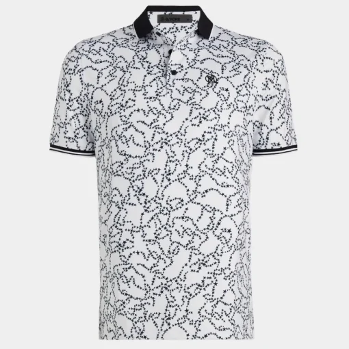 Polos & Shirts-G/FORE Star Dust Tech Jersey Modern Spread Collar Banded Sleeve Polo