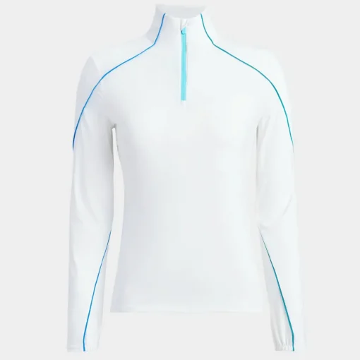 Mid Layers-G/FORE Sun Shield Silky Tech Nylon Quarter Zip Layer