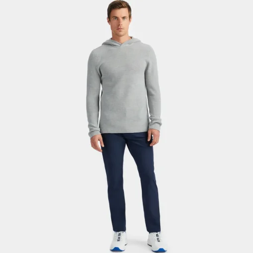 Sweaters-G/FORE Waffle Stitch Merino Wool Hooded Sweater