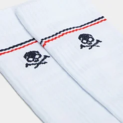 Socks-G/FORE Women's Skull & T's Ribbed Nylon Crew Sock